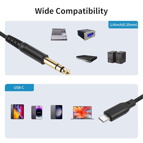 Cable USB C a Jack 6.35mm Macho 1 m miniatura 5