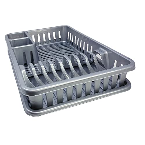 plastific Plastic Dish Drainer Plate Cutlery Rack Kitchen Sink Utensil Draining Cup Holder Drying Rack Draining Rack Sink Drainer Kitchen Gadgets (1-A (45 x 29.7 x 8cm - Image 3