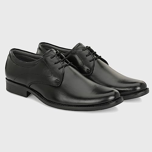 Image of Blue Leather by Centrino Genuine Leather Lace-up Men's Formal Shoe | Stylish with Soft Cushioned Insole | Trendy Lace-Up Design | Durable Leather with Anti-Skid Sole | Perfect for Formal Wear (3901)
