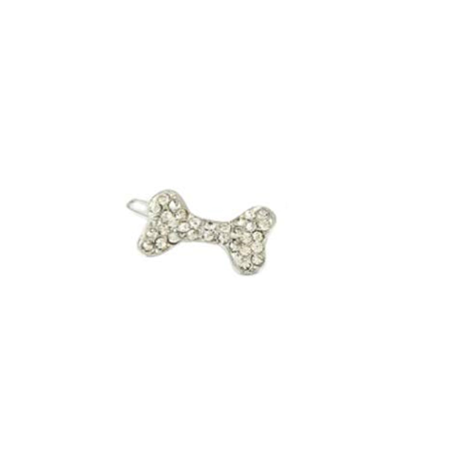Emily Pets Dog Bone Crystal with Rhinestone Iridescent Hair Clip Barrette Dog Bow Shape Hair Barrette for Dog - White (B08VDD4SFC) Amazon Price History, Amazon Price Tracker