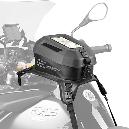 Sac de réservoir de moto étanche coque rigide sacoche guidon écran tactile
