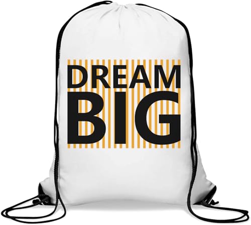 Sac de gym décontracté Dream Big blanc pour porter vos projets au quotidien