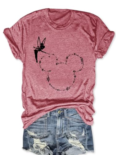 Image of Magic Kingdom Castle Shirt Holiday Short Sleeve Boho Clothes for Women