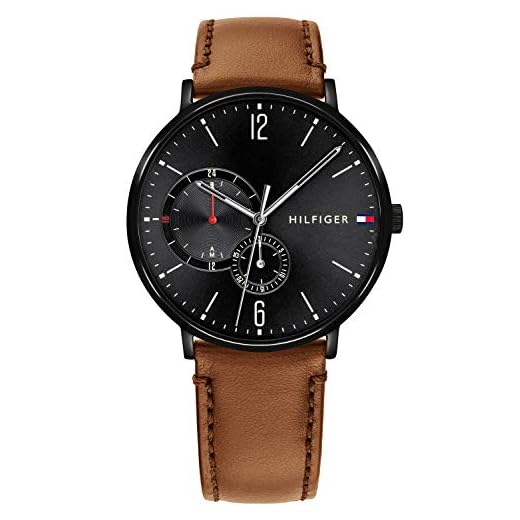Tommy Hilfiger Reloj Analógico de Cuarzo multifunción para hombre con Correa en piel Marrón - 1791510