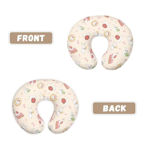 Image of Rabbit Dessert Nursing Pillow Cover Stain Resistant Breastfeeding Pillow Slipcover Lightweight Pillow Cover, Custom Gifts for Toddler Infant