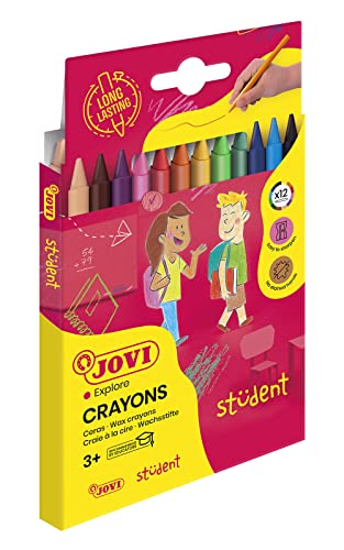 Jovi Crayons Studenti, 12 pastelli in plastica