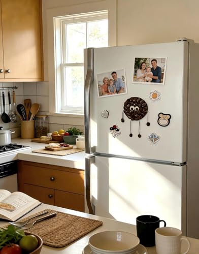 DIY Craft Kit-Eco-Friendly Coffee Bean Cartoon Fridge Magnets - Handmade Wooden Magnetic Decor for Coffee Nooks, Home & Café (Adult-Oriented) - image 4