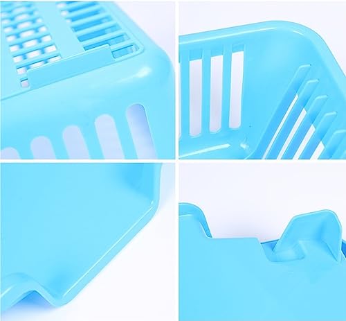 Organizador de encimera de cocina, bandeja de drenaje de plástico, escurridor de platos, escurridor de platos, cesta de lavado, organizador de utensilios de drenaje (blanco, 44,5 x 23 x 18 cm)