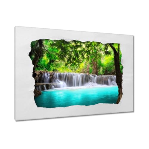 Cascade en Asie peinture imprimée toile grand format décoration murale
