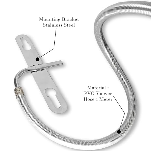 Image of Acetap Multijet Stainless Steel Toilet Jet /Bidet Spray - Hands-Free with 1 Meter Heavy-Duty PVC Hose Pack Of 1
