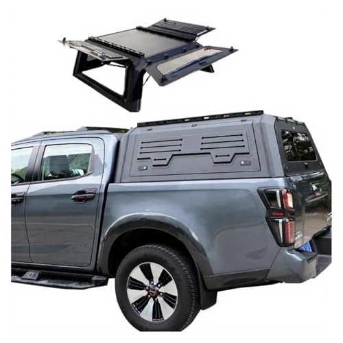 HKRCAMCRtc Cubierta de camioneta compatible con Jeep Wrangler, compatible con Hilux, compatible con Ford Ranger, Raptor, Gladiator, cubierta de camioneta de aluminio