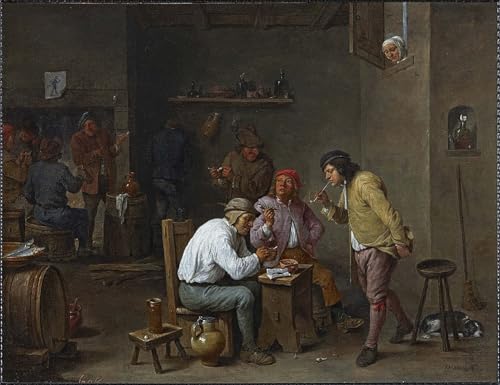 Peinture Toile Scène de taverne de David Teniers Impression Haute Définition Salon