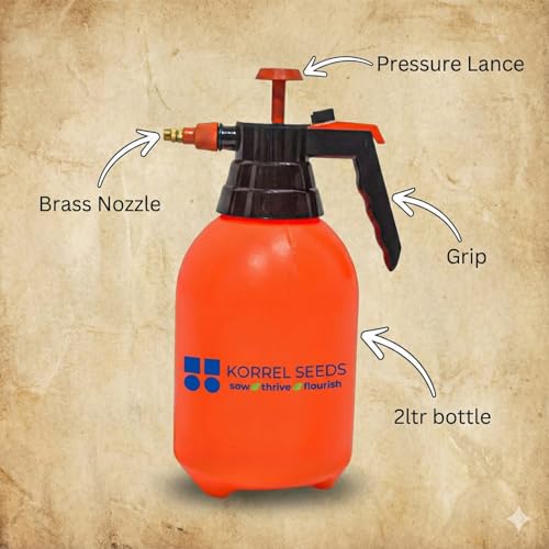 Image of 2 Liter Heavy Duty Pressure Sprayer Pump | Adjustable Nozzle & Safety Pressure Release Valve | Ideal for Garden, Home, and Sanitizing (2 LTR) (Colour May Very)