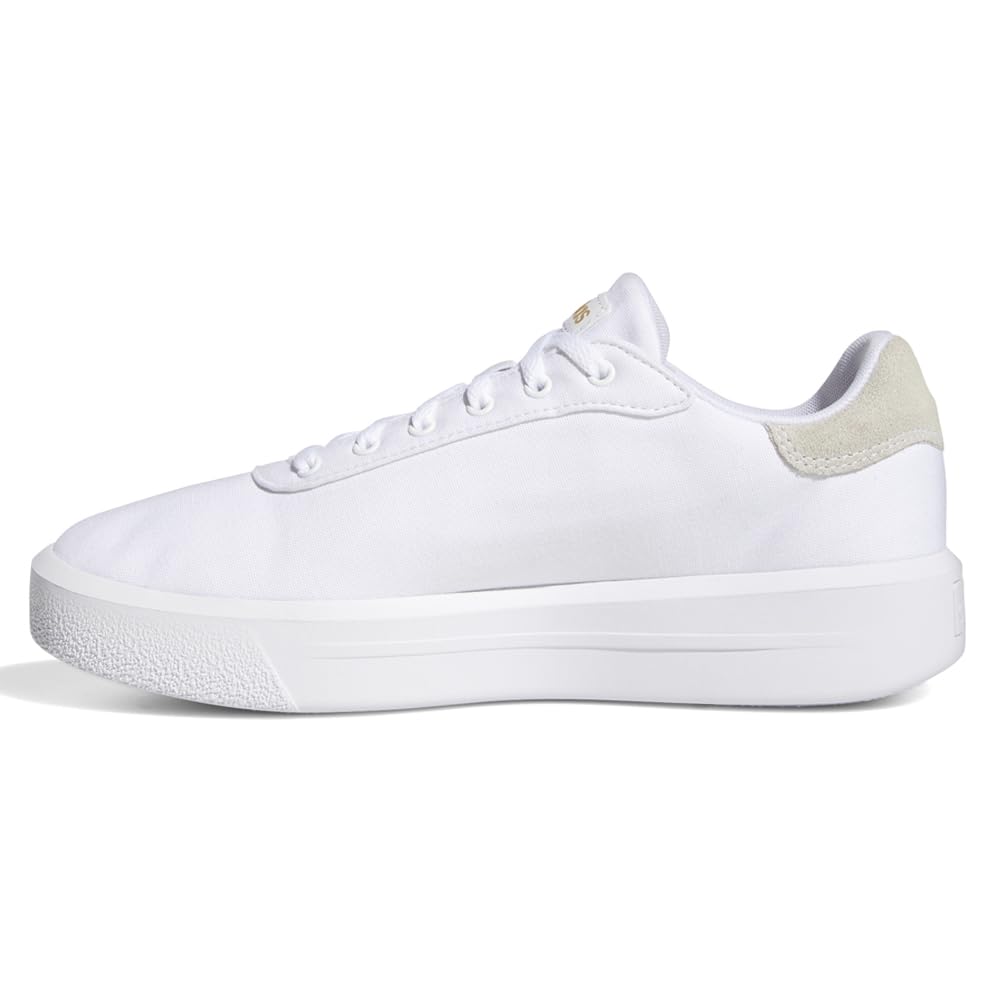 Adidas Court Platform Shoes Plain, Scarpe Donna, Bianco Oro Metallizzato Nero, 40 2/3 EU
