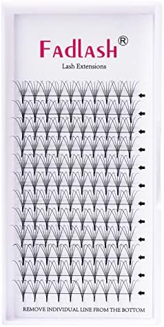 Volume Lash Extensions 3D 5D Premade Fans FADLASH Volume Eyelash Extensions Thickness 0.07 C Curl 10mm Salon Use by (5D-0.07-C, 10mm) — view 5