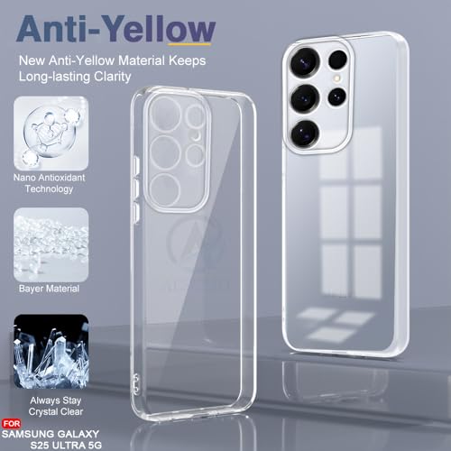 Image of AESTMO Back Case Cover for Samsung Galaxy S25 Ultra 5G | Crystal Clear Design | Shock Proof Design | Transparent Back Case Cover for Samsung Galaxy S25 Ultra 5G (Transparent, TPU)