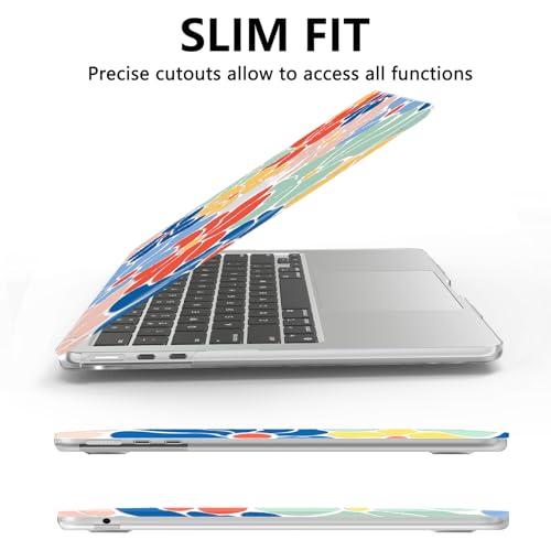 Image of AKIT for MacBook Air 15 inch Case M5 M4 M3 M2 Chip 2026-2023, ColFlowersD2 | A3448 A3241 A3114 A2941, Vibrant Pattern Pattern Hard Shell Laptop Case+Keyboard Cover+Screen Protector for Mac Air 15 inch