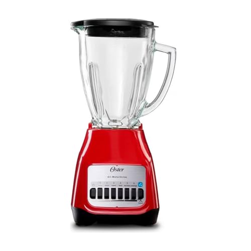 Recopilación de Licuadora Oster 10 Velocidades Roja los 10 mejores. 41 Oster Licuadora Roja Mod. Blstsog5661r Con 6 Velocidades + Pulso, Cuchilla Trituradora De Hielo, Vaso De Vidrio Con Capacidad De 1.5 Litros, Motor De 800 W
