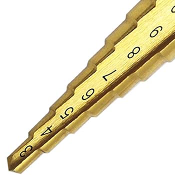 Meichoon Step Drill 3-13mm, HSS Titanium Coated Countersunk