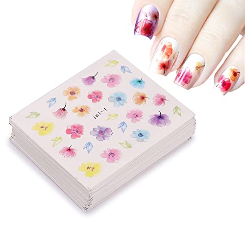Nail Art Stickers For Women Finger Decorations Flowers Nail Decals 48 Sheets Beauty Accessories For Girls Flower Lip Leaf Feather Diamond Designs Kids Manicure Wraps Transfer Paper Sticker Tips Decor #TOP28