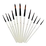 Multifuncional: juego de pinceles ideal para una amplia gama de aplicaciones como: acuarela, aceite, gouache, pintura acrílica, pintura corporal, pintura facial, miniatura, modelo, cerámica, pintura artesanal, juego de pintura para niños, etc.