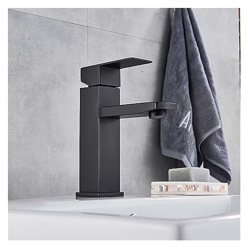 Robinet de lavabo carré Chrome-tall avec contrôle précis eau chaude et froide à poignée unique - 5