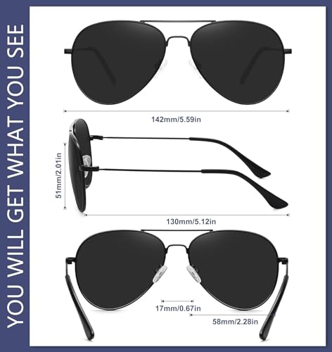 Image of Full Rim Pilot Sunglasses| Glass And 100% Uv Protected | Men & Women