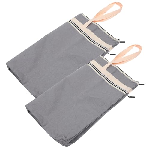 BEBEMOKO Zippered Storage Bags 2pcs Document Bag Oxford Cloth Metal Zipper Design