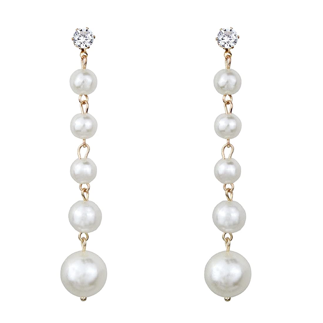 Kairangi Earrings for Women and Girls Fashion White Pearl Dangler Earrings | Gold Plated Long Chain Pearl Dangler Earrings | Birthday Gift for Girls & Women Anniversary Gift for Wife (B0CJ92Q12J) Amazon Price History, Amazon Price Tracker