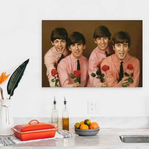 LUISAS Poster d’art vintage des Beatles sur toile – Impression d’art moderne pour chambre à coucher – 30 x 45 cm - Les Beatles, Paul McCartney, John Lennon, RIngo Starr, George Harrison LUISAS Poster d'art vintage des Beatles sur toile - Impression d'art moderne pour chambre à coucher - 30 x 45 cm – Image 5