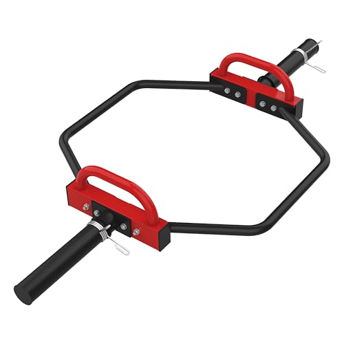 JDGG Olympic Trap Bar Hex Deadlift Squat Bar for 2 Olympic Barbell 49 Shrug Bar with Handles 500Lbs Weight Capacity Suitable Home Gym Equipment Workouts for Beginners Women Men