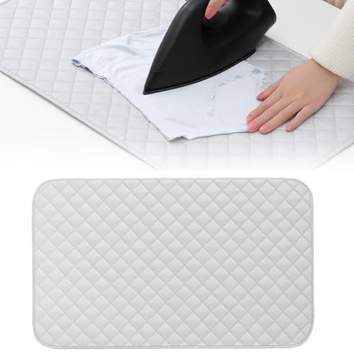 Bügelmatte 45 X 85cm Bügelunterlage für Tisch Bügelmatte aus Baumwolle Faltbare Bügeldecke für Reisen Schützt Oberflächen beim Bügeln