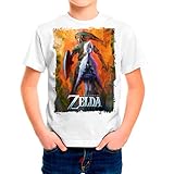 videojuego zelda ps4 Camiseta de manga corta niño Camiseta Niño Videojuego Zelda (Blanco, 11 años)