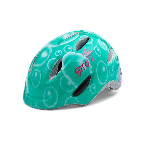 Giro Scamp Youth Recreational Bike Cycling Helmet - Small (49-53 cm), Turquoise Bubbles (Discontinued)