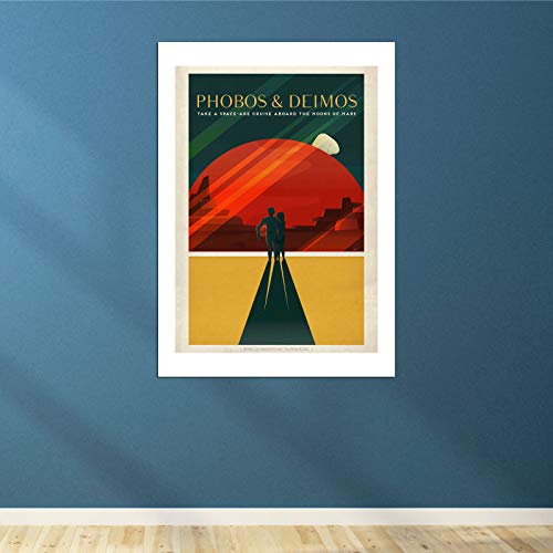 Impression d'art encadrée SpaceX Mars Phobos et Deimos Spiffing Prints XL - 4
