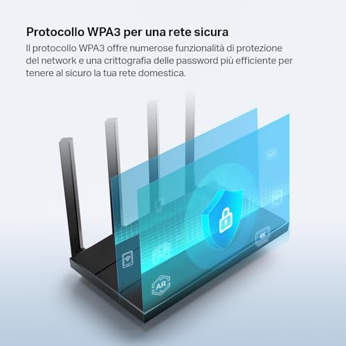 Archer AX18 AX1500Mbps Router WiFi 6 Dual-Band, 4 Porta Gigabit, 1201Mbps su 5 GHz e 300Mbps su 2,4 GHz, 4 Antenne Ad Alto Guadagno, Parental Control, Rete Ospiti, QoS, OFDMA, EasyMesh, WPA3 - Router - Immagine 4