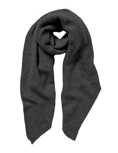 Huaqiao Womens Thick Ribbed Warm Scarf Kint Wrap Chunky Long Loose Scarf