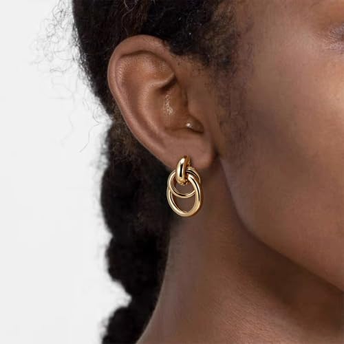 Boucles d'oreilles à clip nœud doré pour sublimer vos soirées