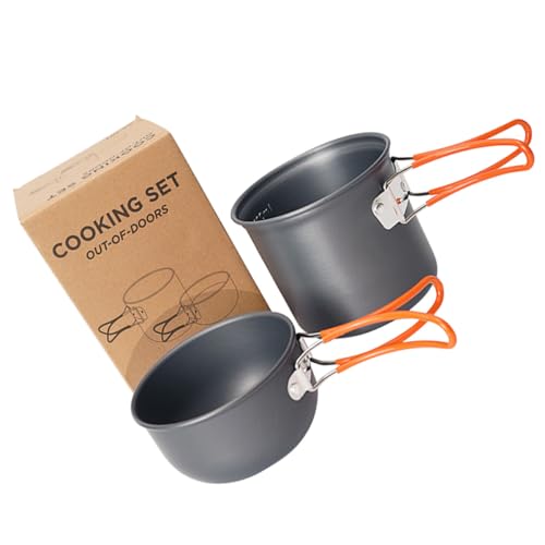 Kit de cuisson portable pour camping en métal léger Ciieeo