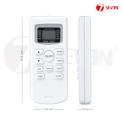 Image of 7SEVEN Compatible with Lloyd AC Remote Control Model 116 Suitable for 1 1.5 2 Ton Split and Window Air Conditioner - Match Each Key by Key Exactly with Existing AC Remote Function