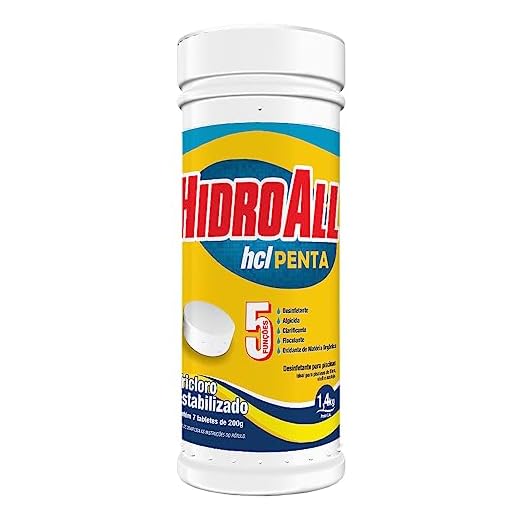 Cloro para piscinas hcl Penta tubo 1,4kg com 7 pastilhas - Refil Flutuador