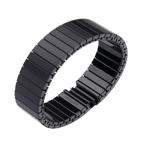 [JUNENTER] �X�e�����X�X�`�[���e�����v�o���h 14mm 16mm 18mm 20mm 22mm ���j�Z�b�N�X ���^���e�����v�o���h �]���^�܂��̓X�}�[�g�E�H�b�`�̌����o���h�ɍœK (�u���b�N,22MM_S-136MM)