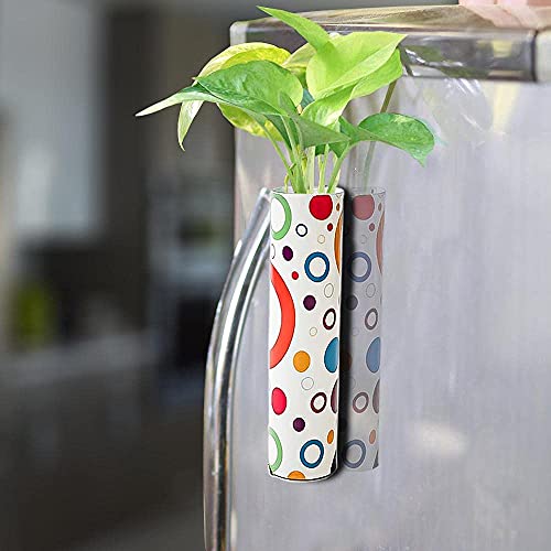 Image of TrustBasket Snow Ball Magnetic Planter for Fridge | Rust Resistant Hydroponic Plant Holder Vase with Double Magnets | Decorative Planter for Flowers and Money Plants