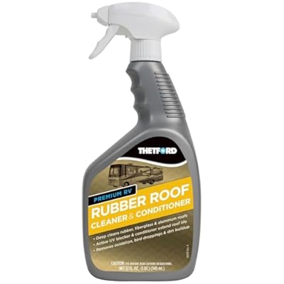 Thetford 32512 Premium RV Rubber Roof Cleaner and Conditioner-32, 32 fl. oz