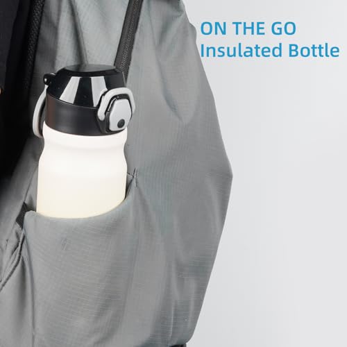 Image of Konokyo 18 oz Insulated Stainless Steel Sports Water Bottle with Straw Lid