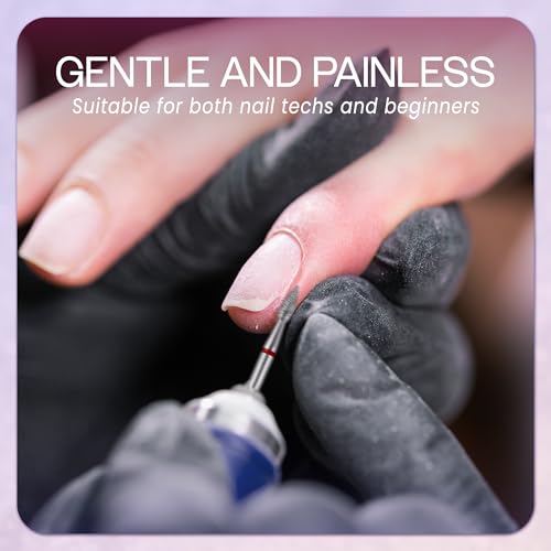 PANA 3/32" Diamond Carbide Flame Bit- Style 10, Fine Grit - Professional Cuticle Nail Drill Bits for Acrylic Gel Nails Dry Manicure Pedicure Shape Remove Tools