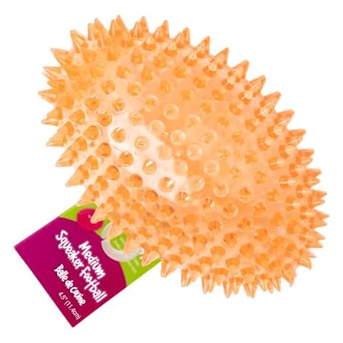 Gnawsome™ 4.5” Spiky Squeaker Football Dog Toy - Large, Cleans Teeth and Promotes Good Dental and Gum Health for Your Pet, Colors Will Vary,All Breed Sizes Cover