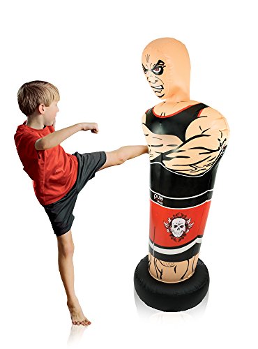 Pure Boxing Tough Guy Inflatable Punching Bag for Kids (8916TG), Red, 56-inch - Thumbnail 7