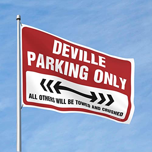 Drapeau Deville Parking Only idee cadeau homme drole pour porche et garage