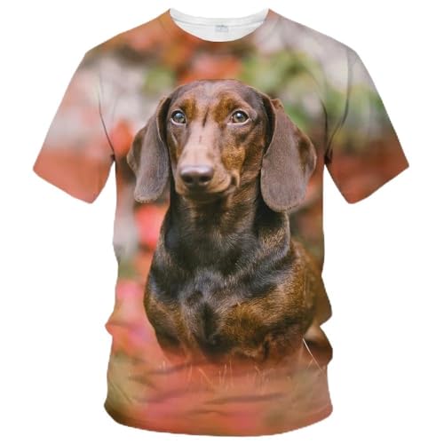 T-Shirt Teckel 3D CHANYI Anti-Déformation pour un Style Estival Confortable